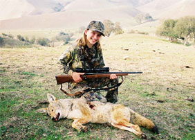 Allison shoots a coyote